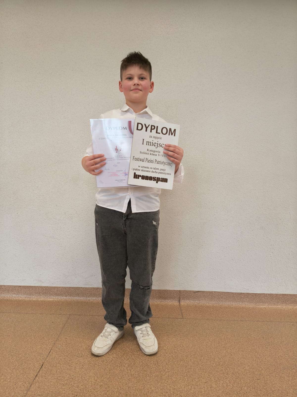 Adam Brzezina - reprezentant naszej szkoły w konkursie - powiększ